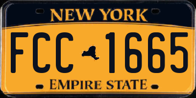 NY license plate FCC1665