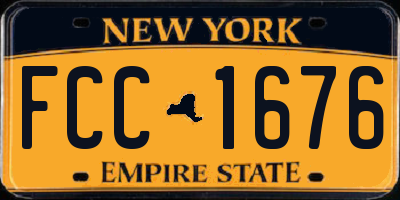 NY license plate FCC1676