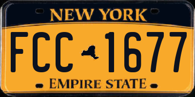 NY license plate FCC1677