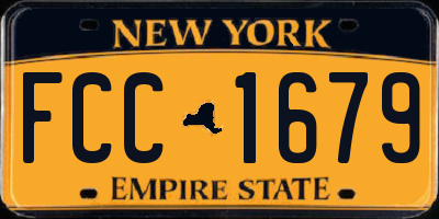 NY license plate FCC1679