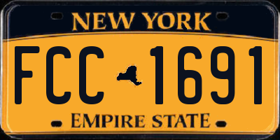 NY license plate FCC1691