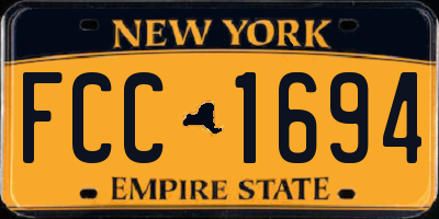 NY license plate FCC1694