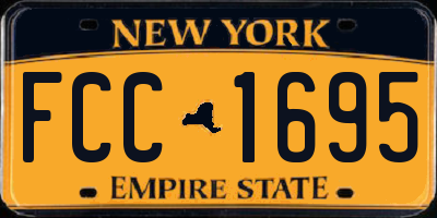 NY license plate FCC1695