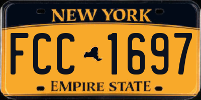 NY license plate FCC1697