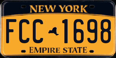 NY license plate FCC1698