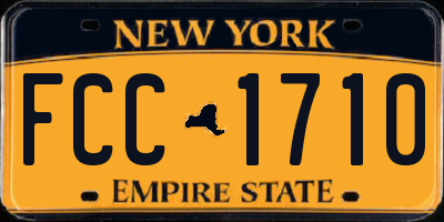 NY license plate FCC1710