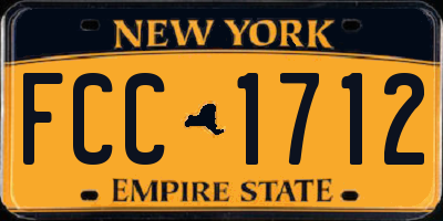 NY license plate FCC1712