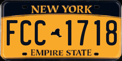 NY license plate FCC1718
