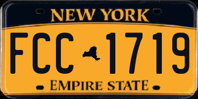 NY license plate FCC1719