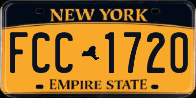 NY license plate FCC1720