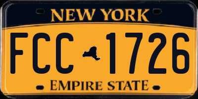 NY license plate FCC1726