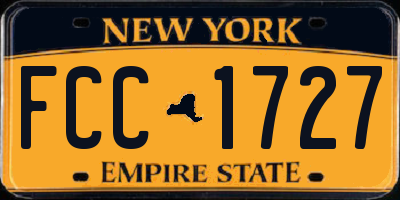 NY license plate FCC1727
