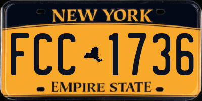 NY license plate FCC1736