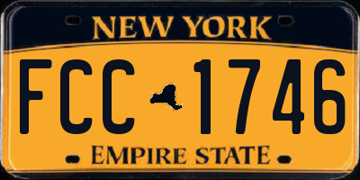 NY license plate FCC1746