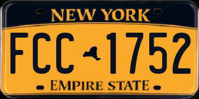 NY license plate FCC1752