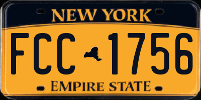 NY license plate FCC1756