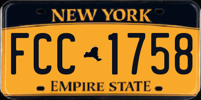 NY license plate FCC1758