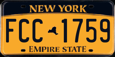 NY license plate FCC1759