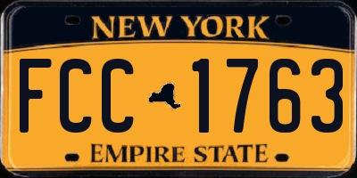 NY license plate FCC1763