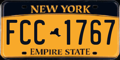NY license plate FCC1767