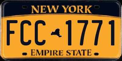 NY license plate FCC1771