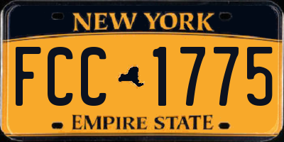 NY license plate FCC1775