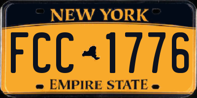NY license plate FCC1776