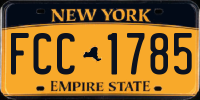 NY license plate FCC1785
