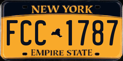 NY license plate FCC1787