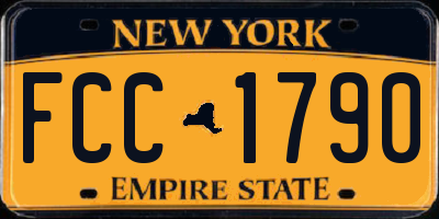 NY license plate FCC1790