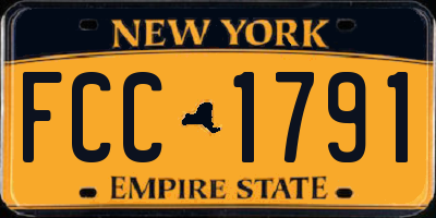 NY license plate FCC1791