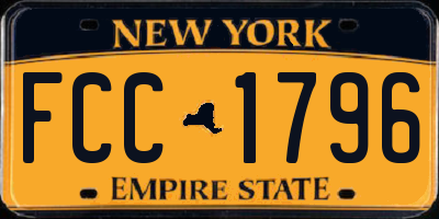 NY license plate FCC1796