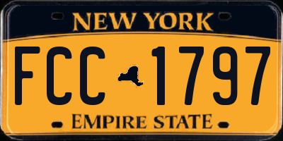 NY license plate FCC1797