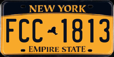 NY license plate FCC1813