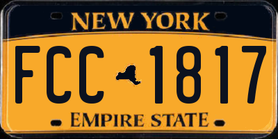 NY license plate FCC1817