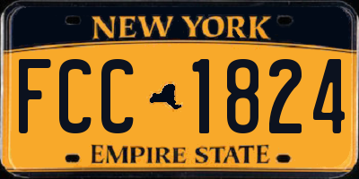 NY license plate FCC1824