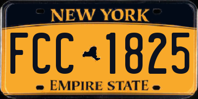 NY license plate FCC1825