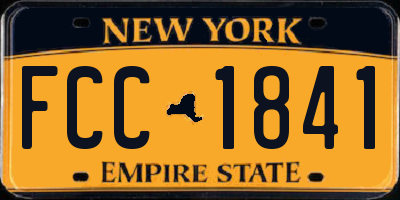 NY license plate FCC1841