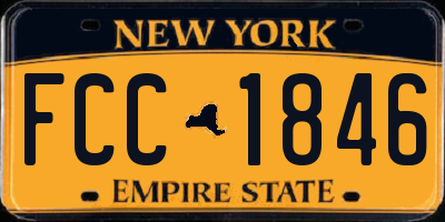 NY license plate FCC1846