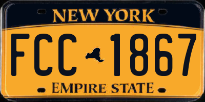 NY license plate FCC1867