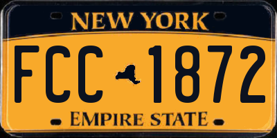 NY license plate FCC1872