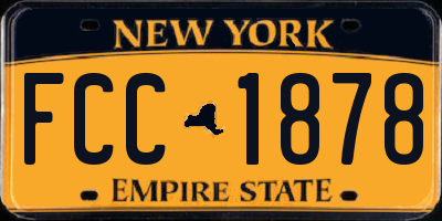 NY license plate FCC1878