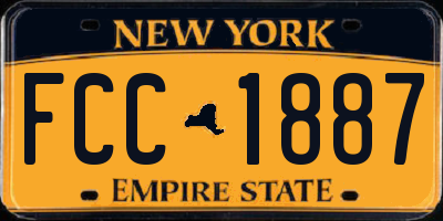 NY license plate FCC1887