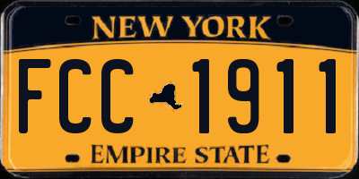 NY license plate FCC1911
