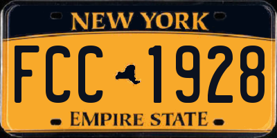 NY license plate FCC1928