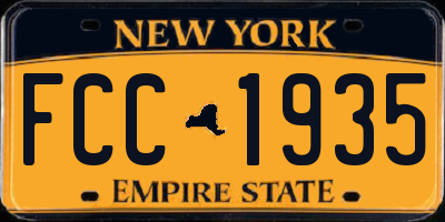 NY license plate FCC1935