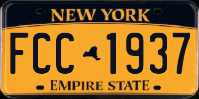 NY license plate FCC1937