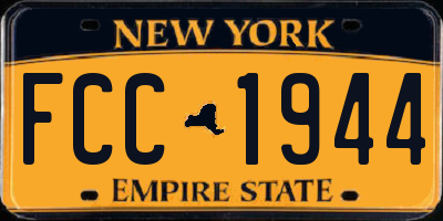 NY license plate FCC1944