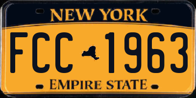 NY license plate FCC1963