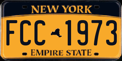 NY license plate FCC1973